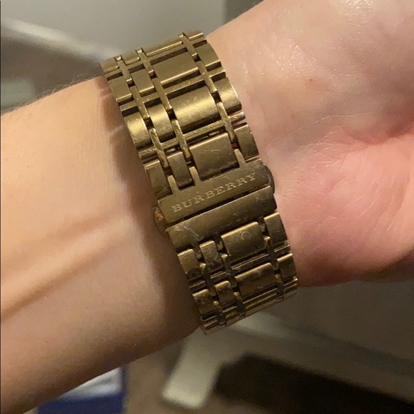 Women’s Gold Burberry Swiss Gold Tone Watch main image 6